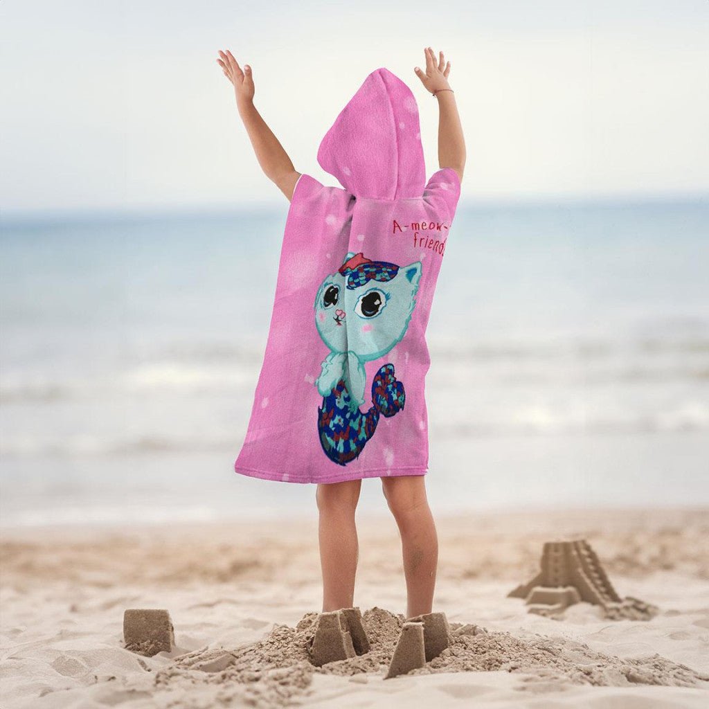 Gabby's Dollhouse Badeponcho für Kinder aus Polyester – 50 × 115 cm