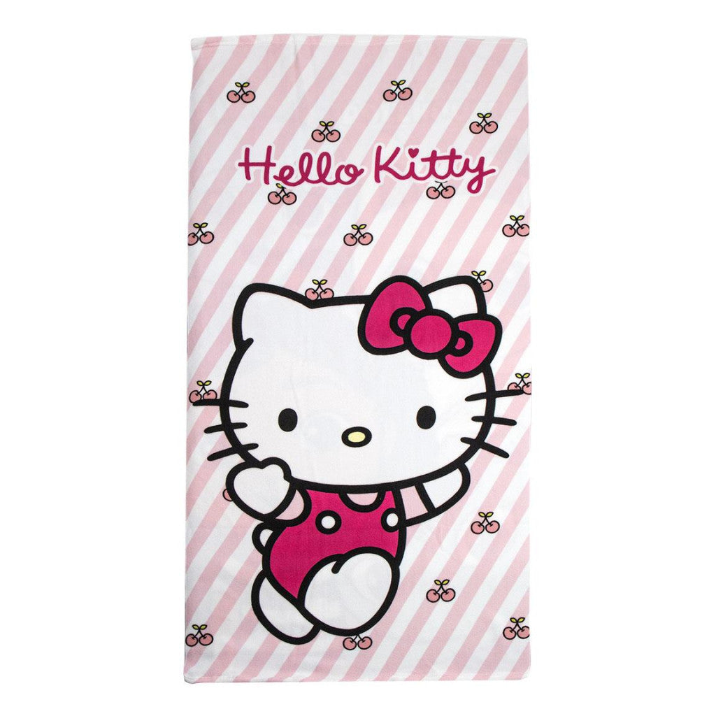 Hello Kitty Cherry, ( ) serviette de bain pour enfants en polyester – 70 × 140 cm