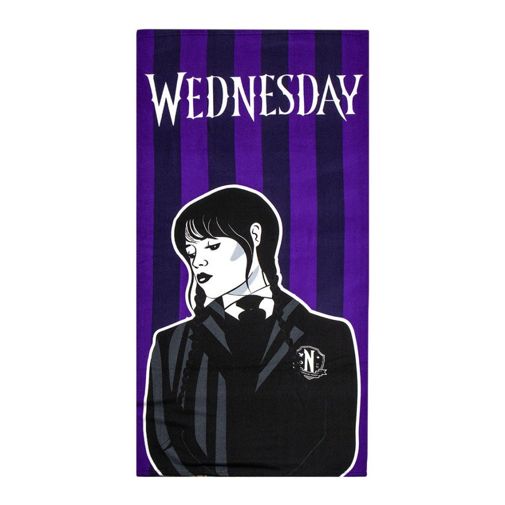 Wednesday , ( ) Badetuch für Kinder aus Polyester – 70 × 140 cm