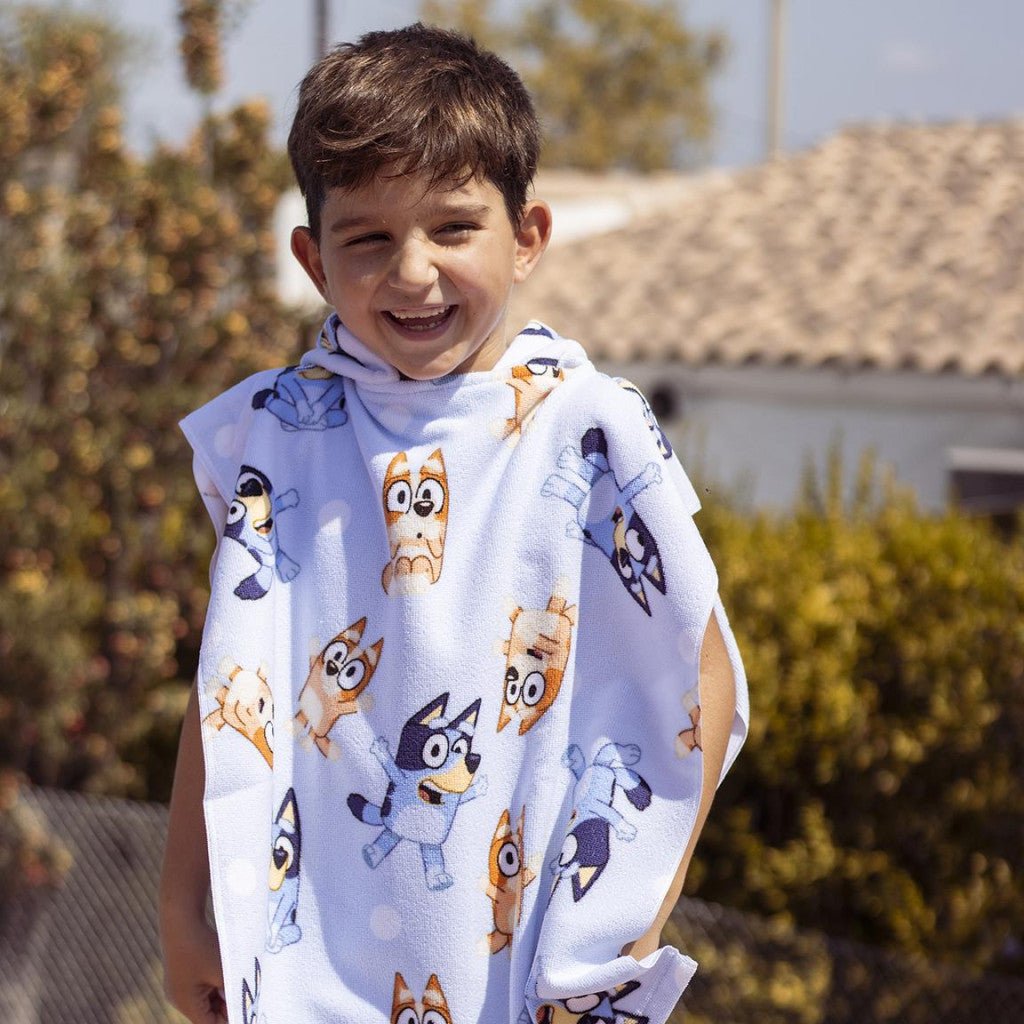 Bluey Badeponcho für Kinder aus Polyester – 50 × 115 cm