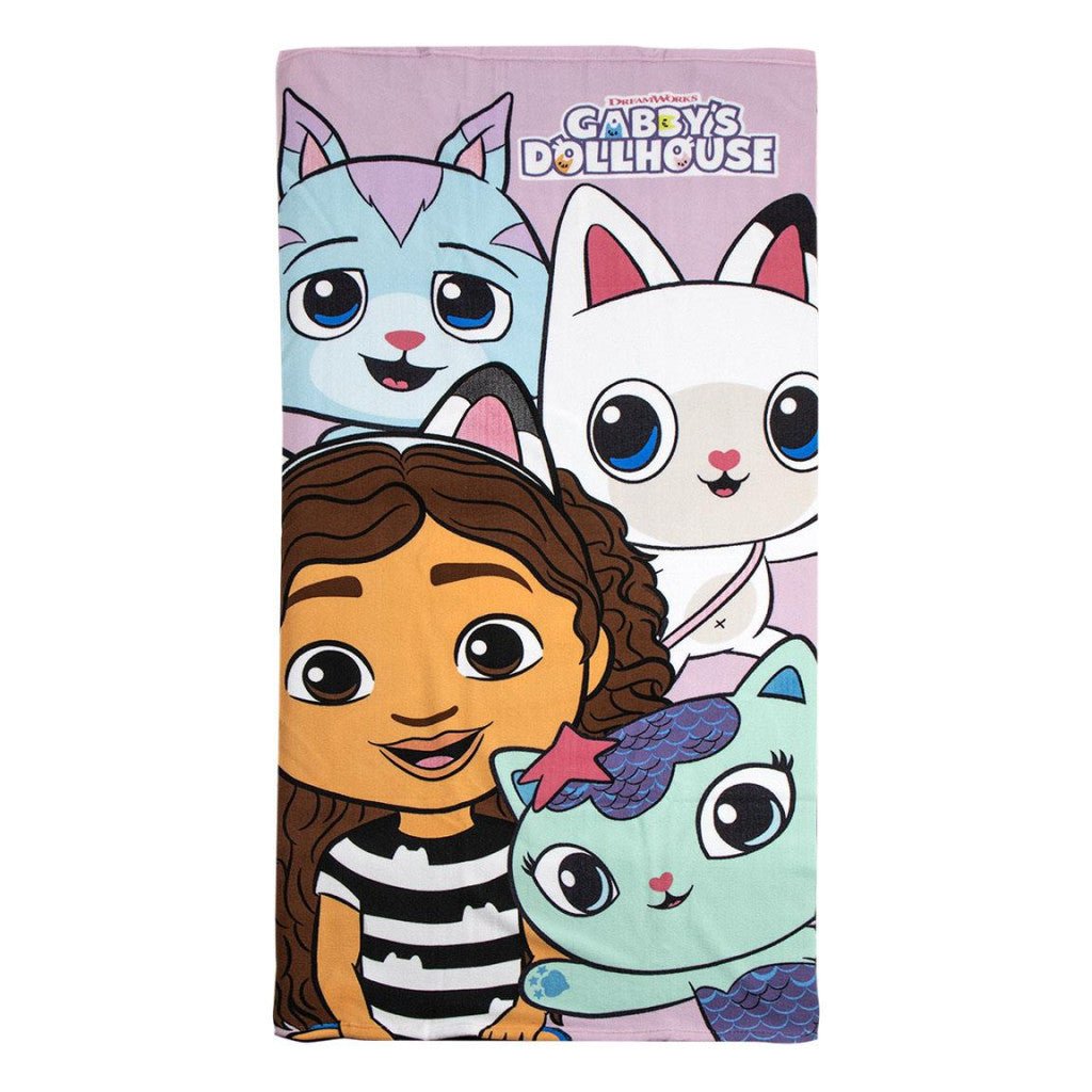 Gabby's Dollhouse , (Schnell Trocknend) Badetuch für Kinder aus Polyester – 70 × 140 cm