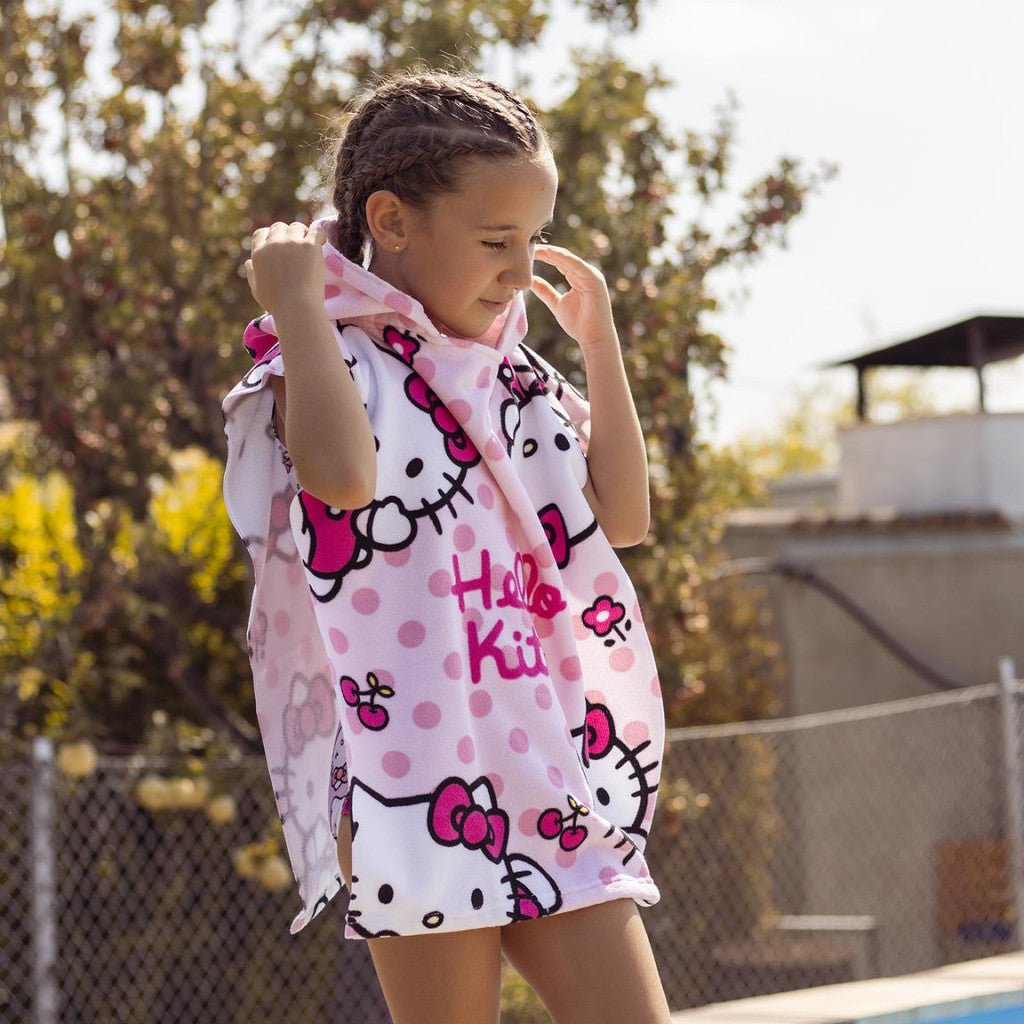 Hello Kitty Badeponcho für Kinder aus Polyester – 50 × 115 cm