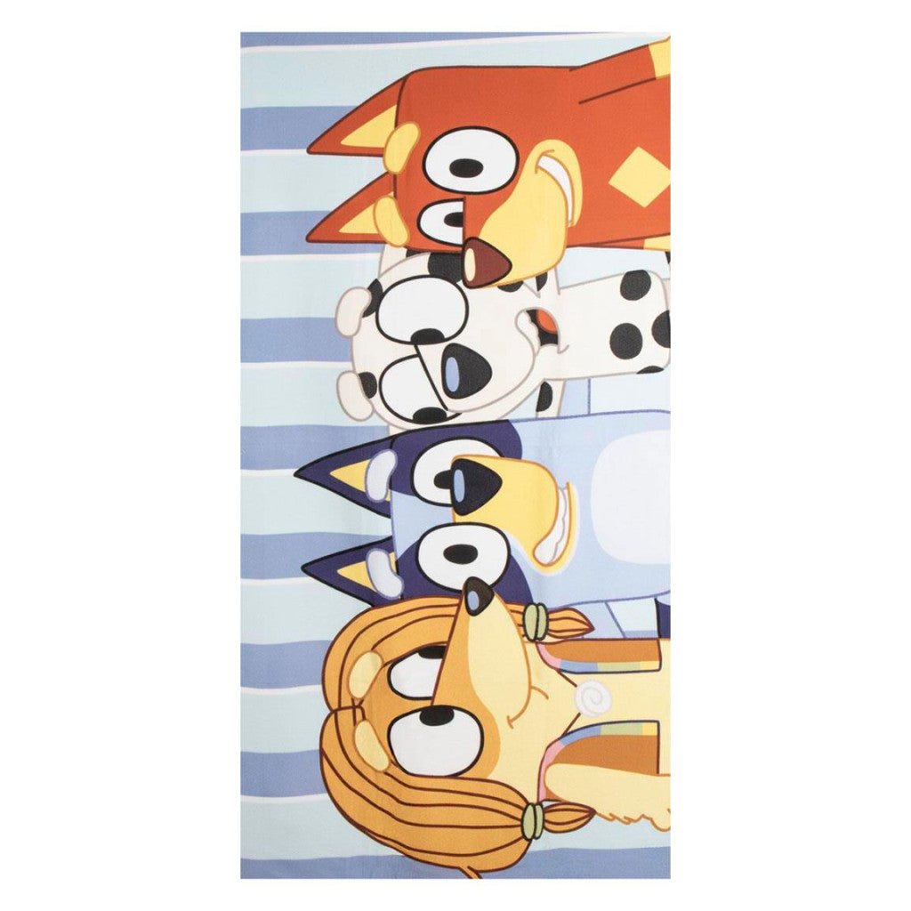 Bluey Happy Moments , ( ) Badetuch für Kinder aus Polyester – 70 × 140 cm