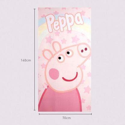 Peppa Wutz Stars , (Schnell trocken) Badetuch für Kinder aus Polyester – 70 × 140 cm
