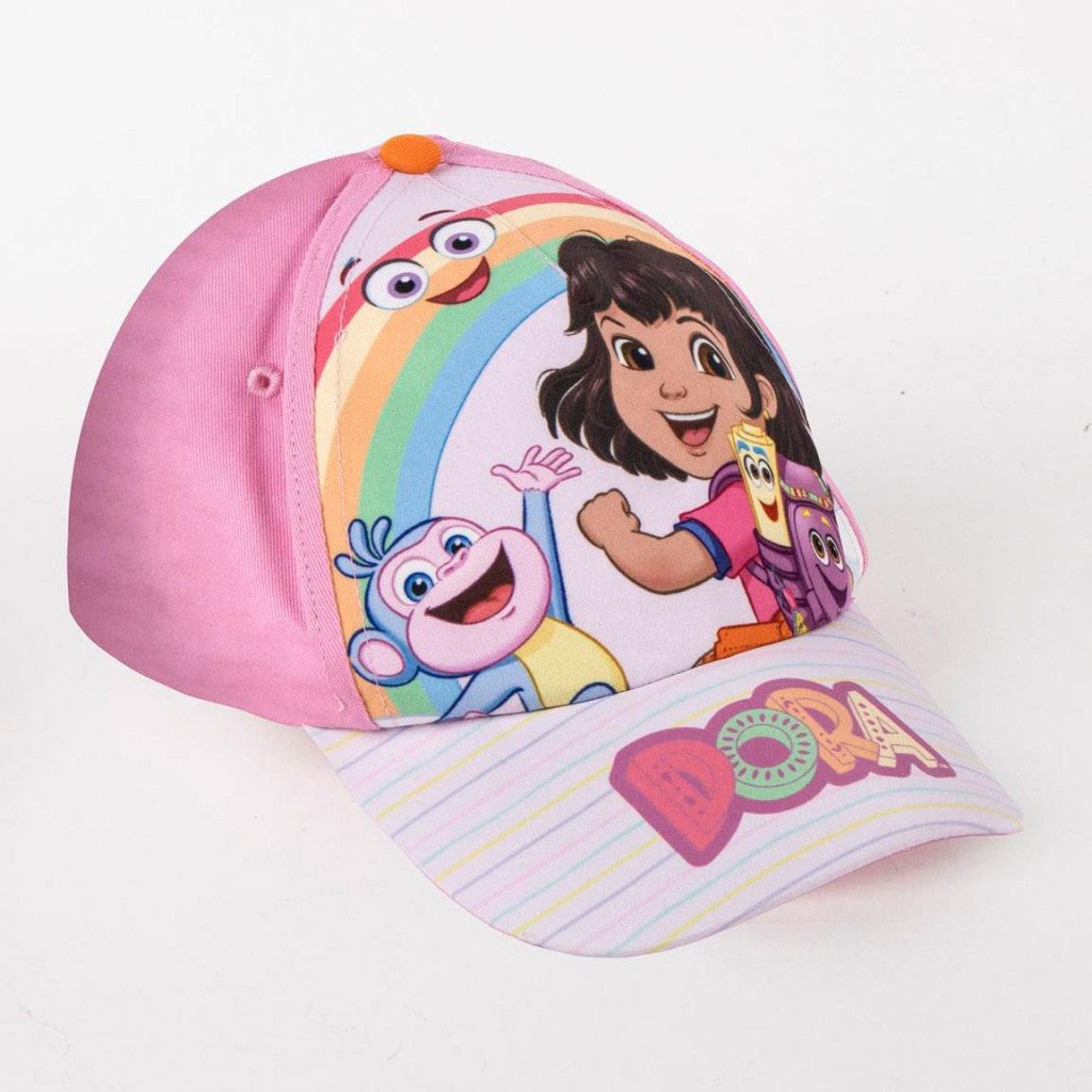 Dora the Explorer Adventure Dora die Entdeckerin , Turnbeutel, Baseballkappe Set Badetuch-Set für Kinder aus Polyester – 33 × 27 cm
