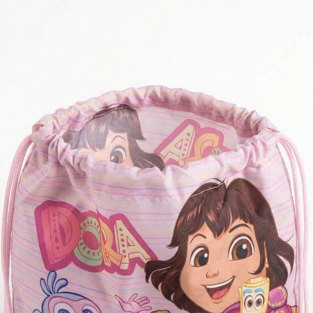 Dora the Explorer Adventure Dora die Entdeckerin , Turnbeutel, Baseballkappe Set Badetuch-Set für Kinder aus Polyester – 33 × 27 cm