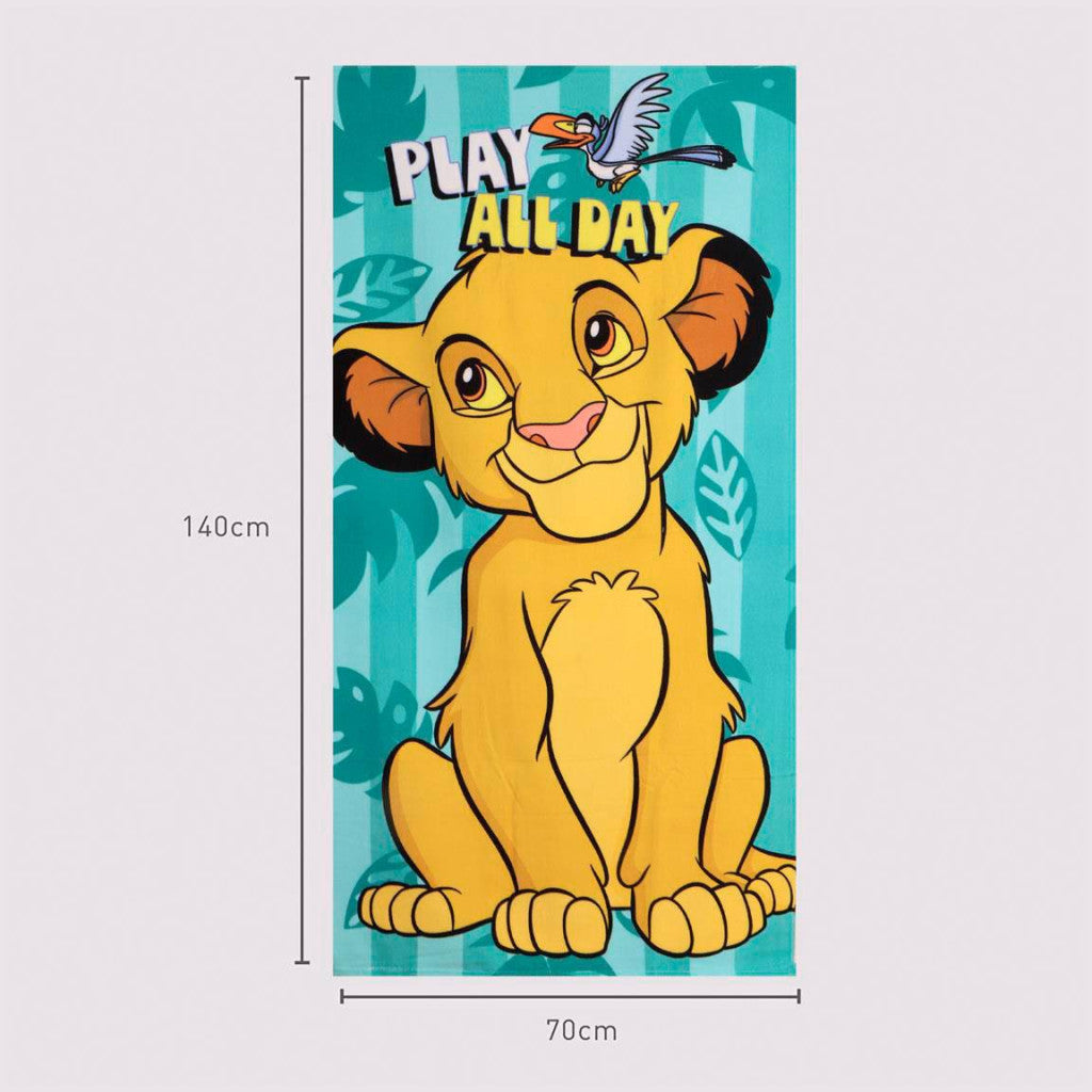 Disney Der König der Löwen All Day , ( ) Badetuch für Kinder aus Polyester – 70 × 140 cm
