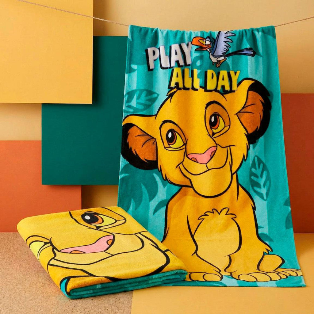Disney Der König der Löwen All Day , ( ) Badetuch für Kinder aus Polyester – 70 × 140 cm