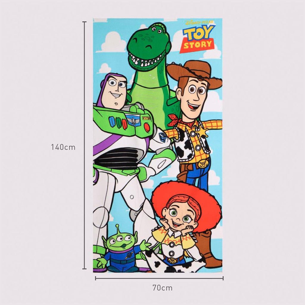 Disney Toy Story Crew , (Fast Dry) Badetuch für Kinder aus Polyester – 70 × 140 cm