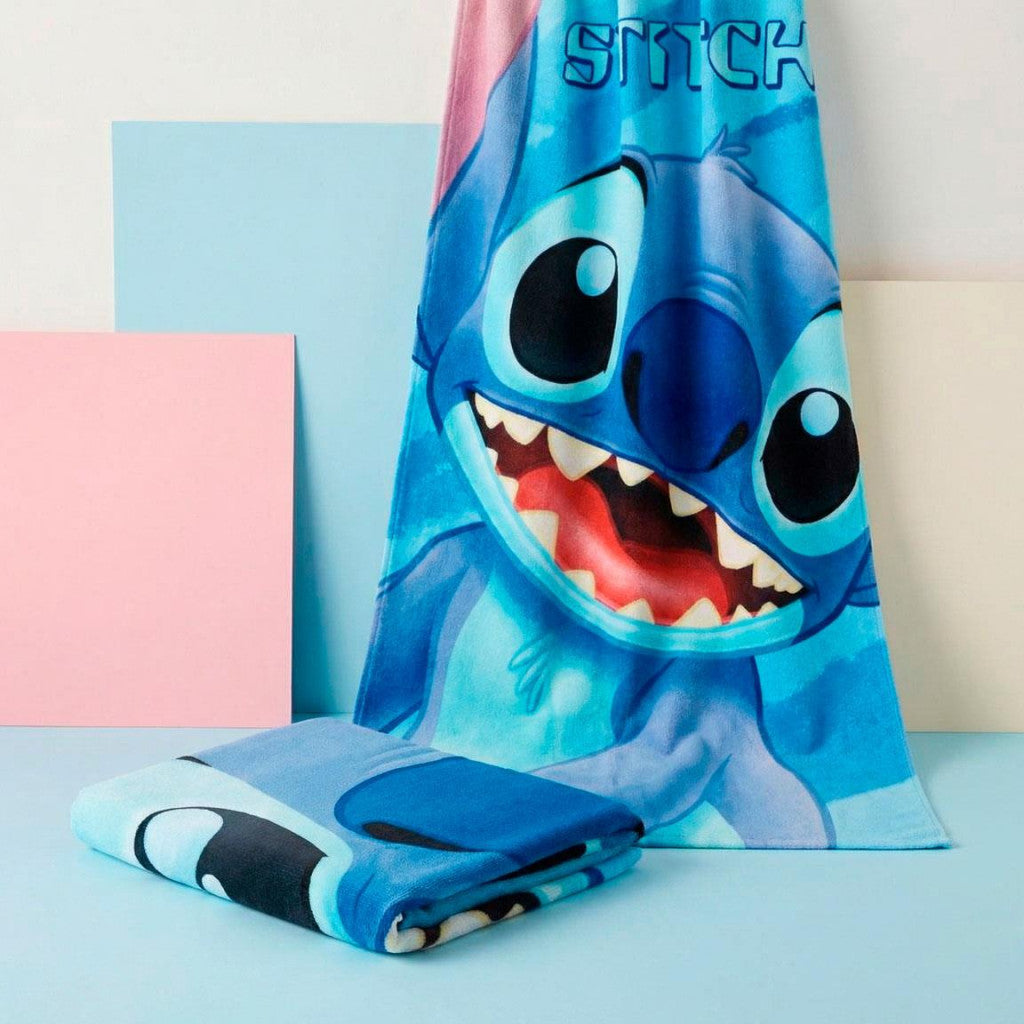 Disney Lilo und Stitch Big Smile , ( ) Badetuch für Kinder aus Polyester – 70 × 140 cm
