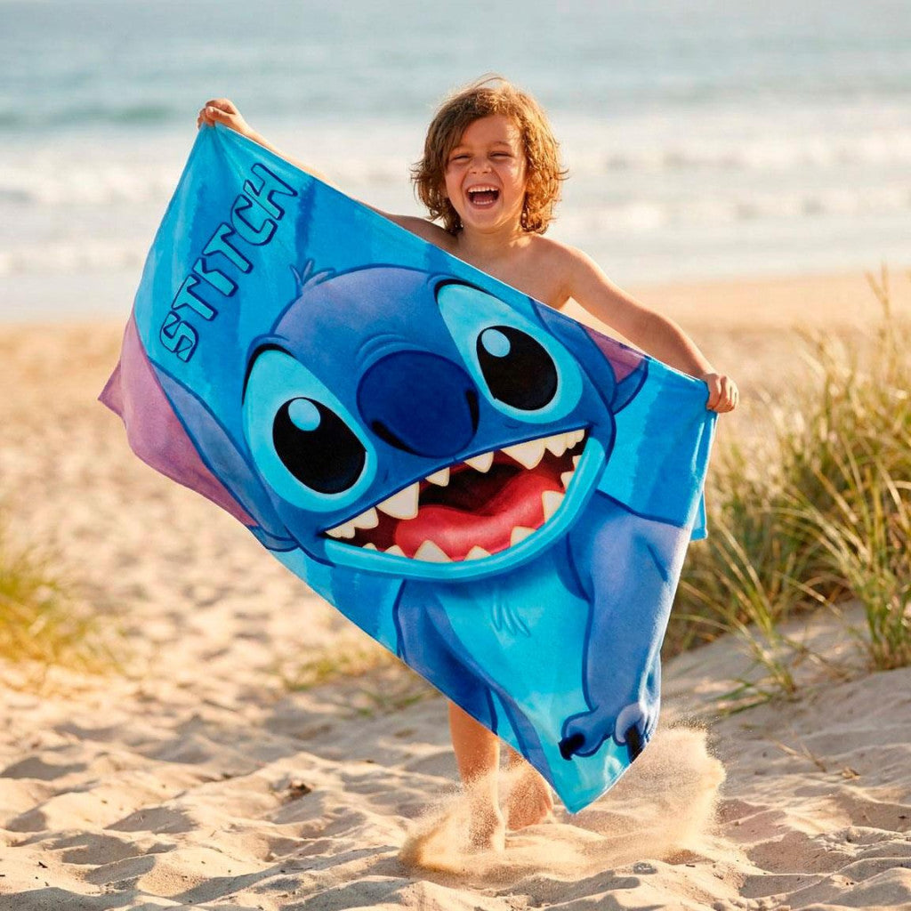 Disney Lilo und Stitch Big Smile , ( ) Badetuch für Kinder aus Polyester – 70 × 140 cm