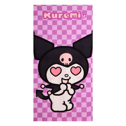 Hello Kitty Kuromi Heart , (Fast Dry) Badetuch für Kinder aus Polyester – 70 × 140 cm