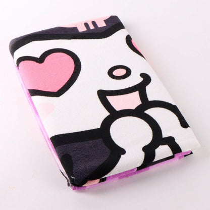 Hello Kitty Kuromi Heart , (Fast Dry) Badetuch für Kinder aus Polyester – 70 × 140 cm