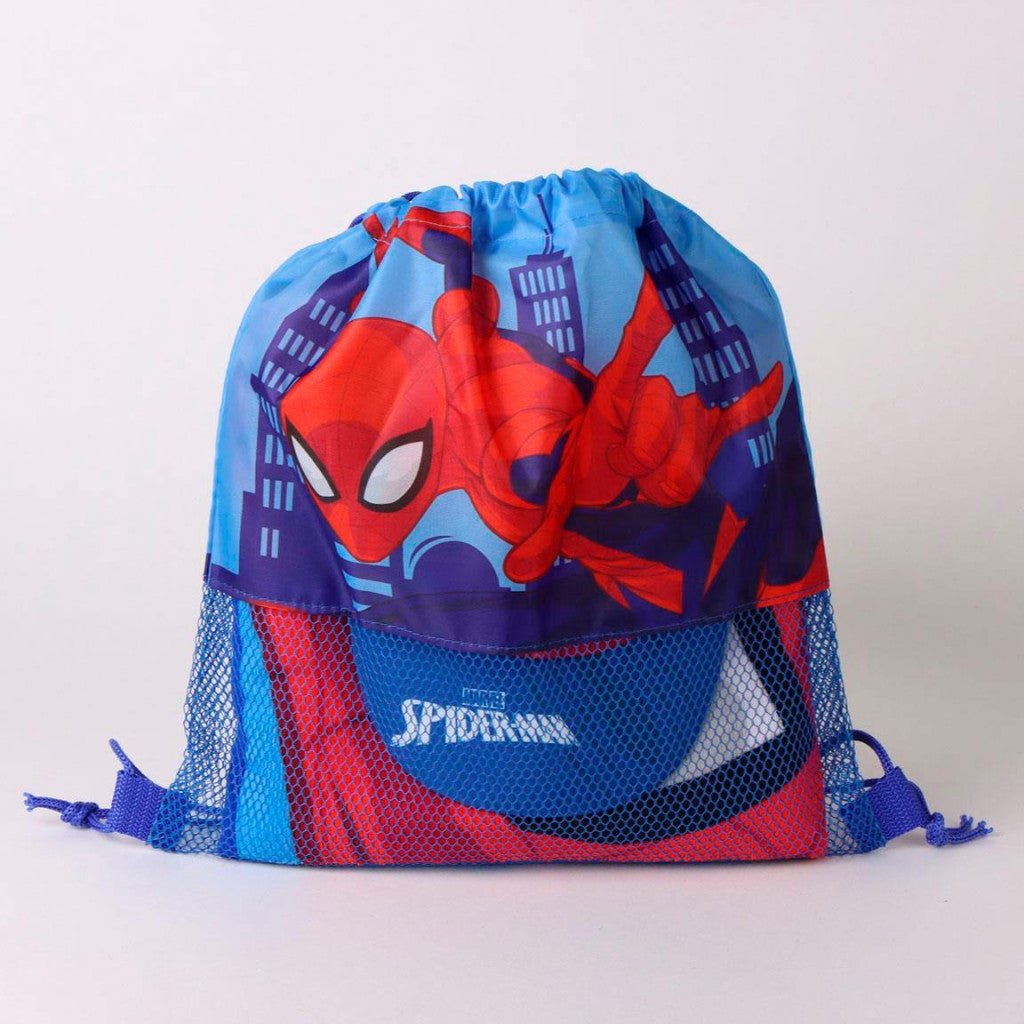 Spiderman City Saver , Turnbeutel, Baseballkappe im Set Badetuch-Set für Kinder aus Polyester – 33 × 27 cm