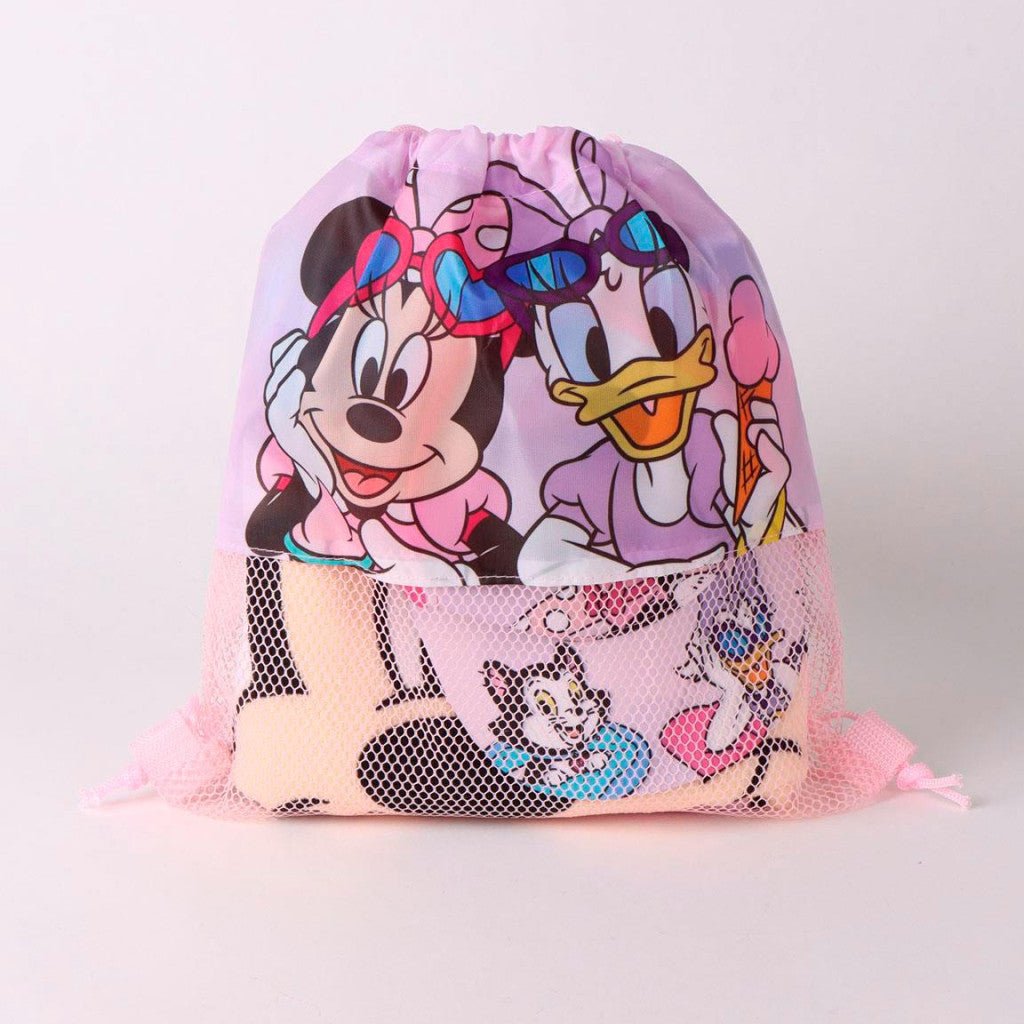 Disney Minnie Daisy , Turnbeutel, Baseballkappe Set Badetuch-Set für Kinder aus Polyester – 33 × 27 cm