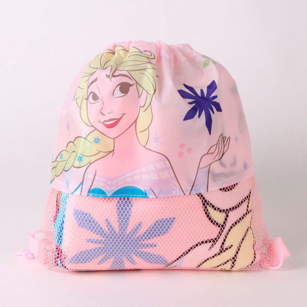 Disney Eiskönigin True Friends , Turnbeutel, Baseballkappe Set Badetuch-Set für Kinder aus Polyester – 33 × 27 cm