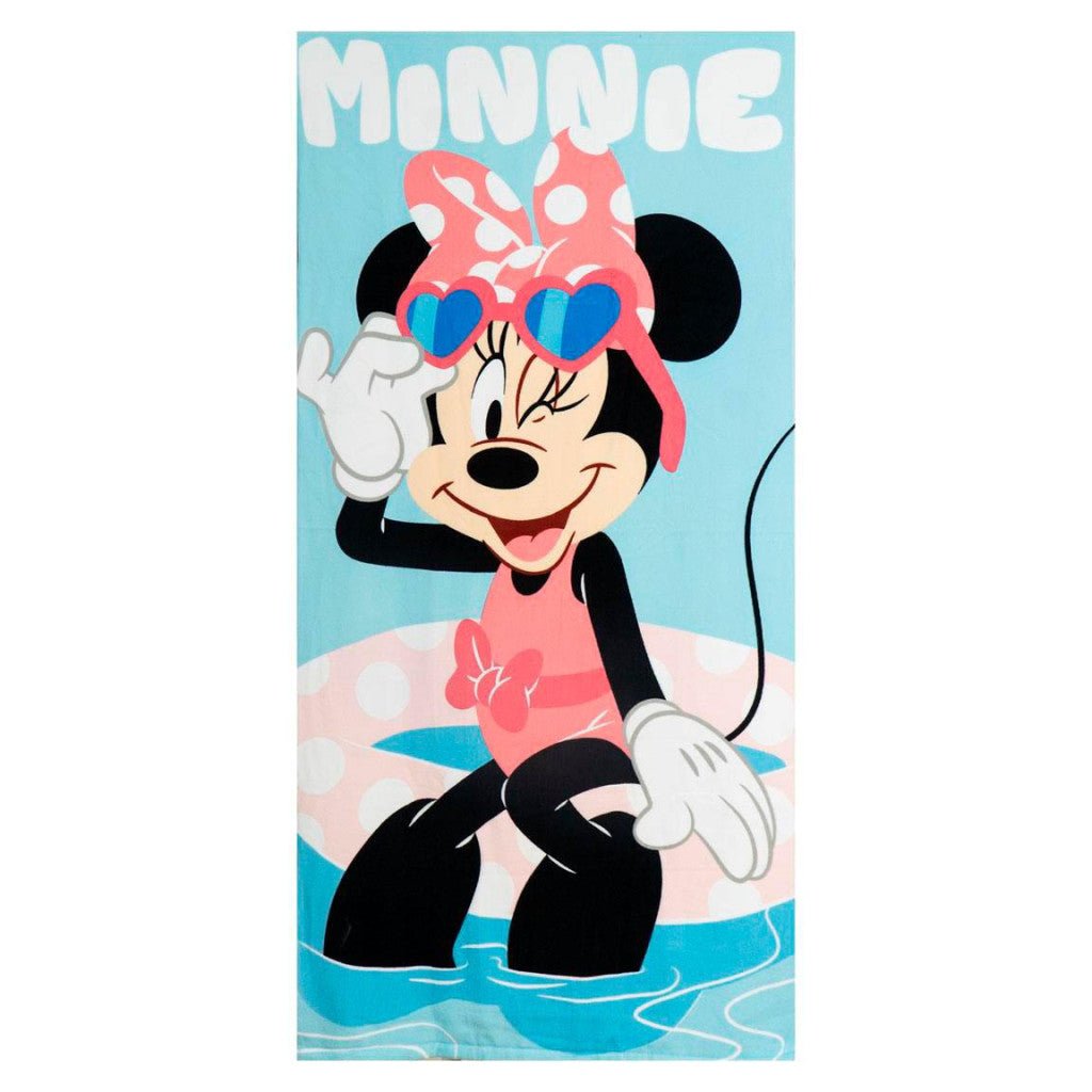 Disney Minnie Swimming und Schwimmbrille Set Badetuch-Set für Kinder aus Polyester – 24 × 34 cm