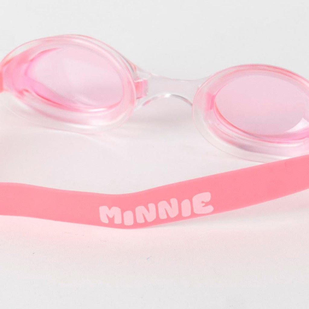 Disney Minnie Swimming und Schwimmbrille Set Badetuch-Set für Kinder aus Polyester – 24 × 34 cm
