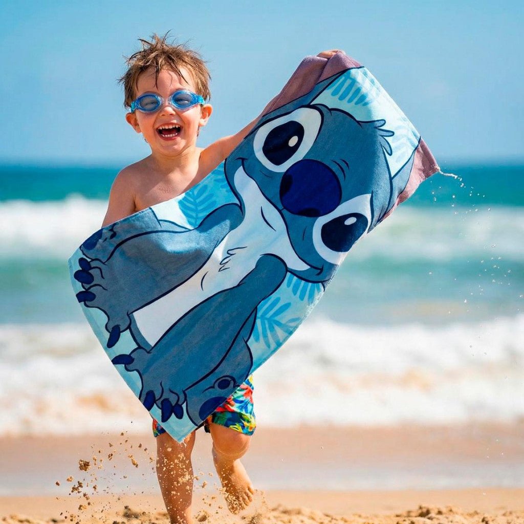 Disney Lilo und Stitch Cutie - und Schwimmbrillenset Badetuch-Set für Kinder aus Polyester – 24 × 34 cm