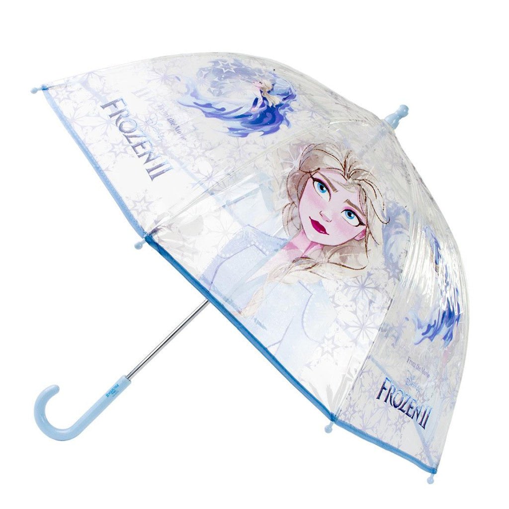 Disney Eiskönigin Ice Queen Transparenter Kinderregenschirm für Kinder – 71 cm