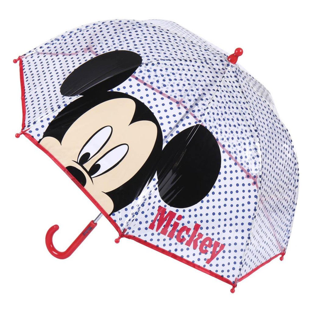 Disney Mickey Transparenter Kinderregenschirm für Kinder – 71 cm