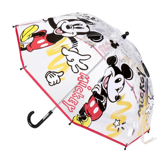 Disney Mickey Transparenter Kinderregenschirm für Kinder – 71 cm
