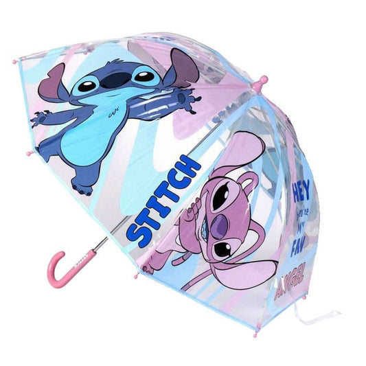 Disney Lilo and Stitch Angel Transparent Kids' Umbrella for Children - 71 cm