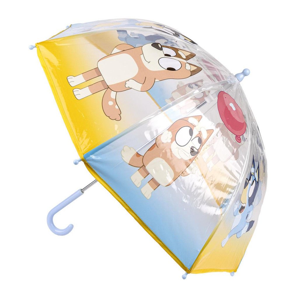 Bluey Transparenter Kinderregenschirm für Kinder – 71 cm
