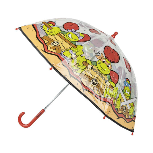 Teenage Mutant Ninja Turtles Pizza Transparent Kids' Umbrella for Children - 71 cm