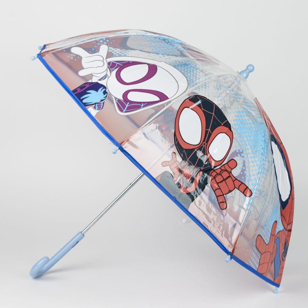 Spiderman Spidey Transparenter Kinderregenschirm für Kinder – 74 cm