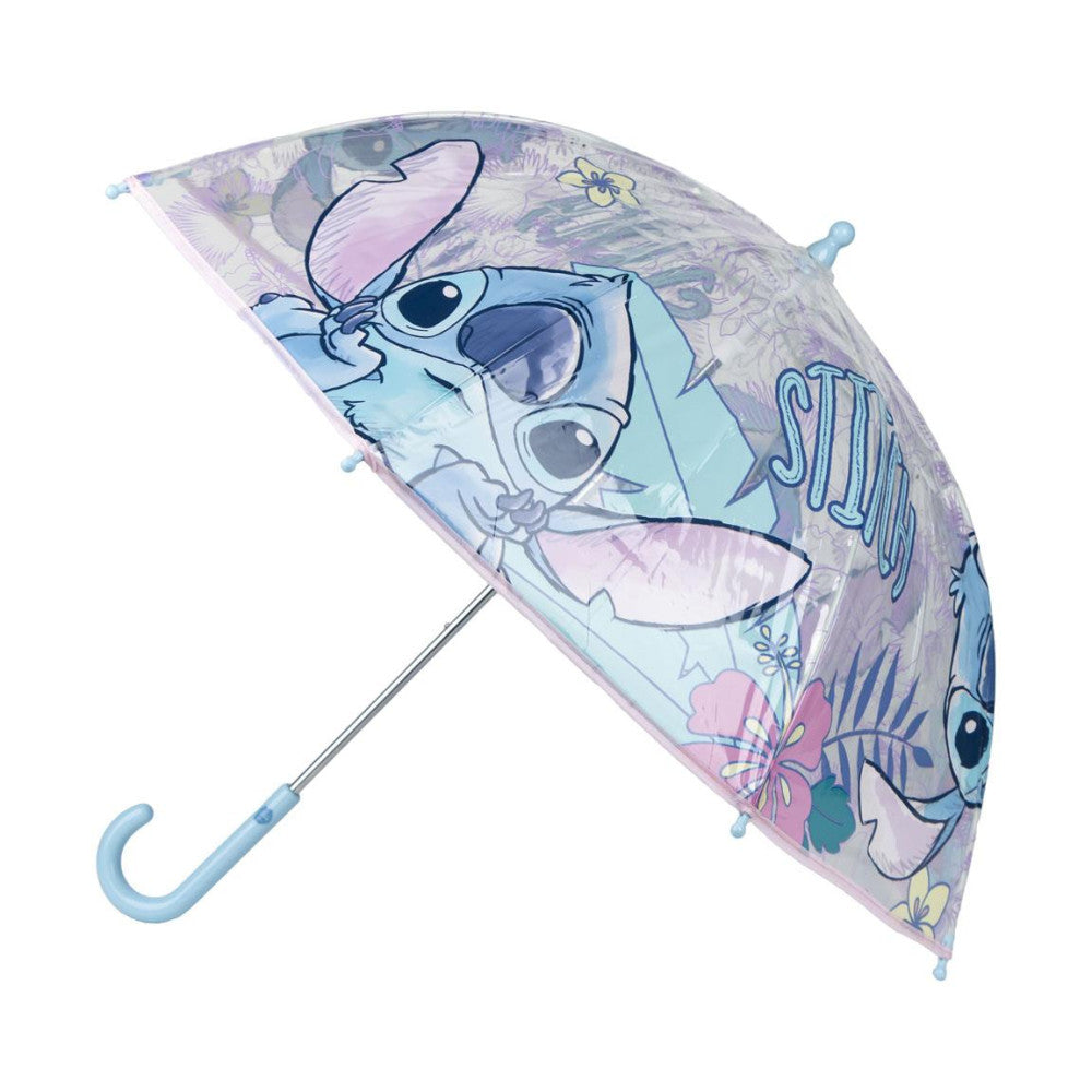 Disney Lilo et Stitch Hibiscus Parapluie Enfant Transparent pour Filles – 71 cm