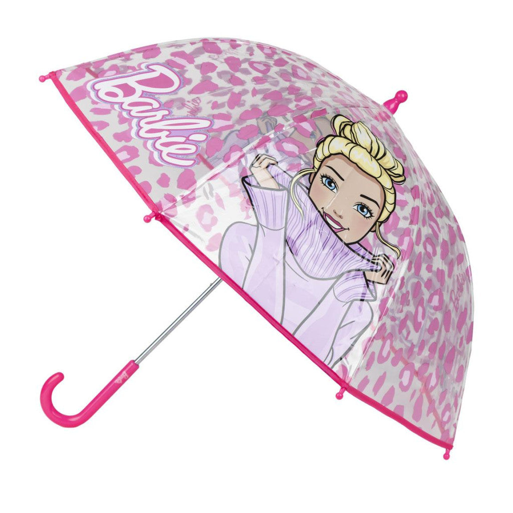 Parapluie Transparent Barbie Glam pour Enfants – 71 cm