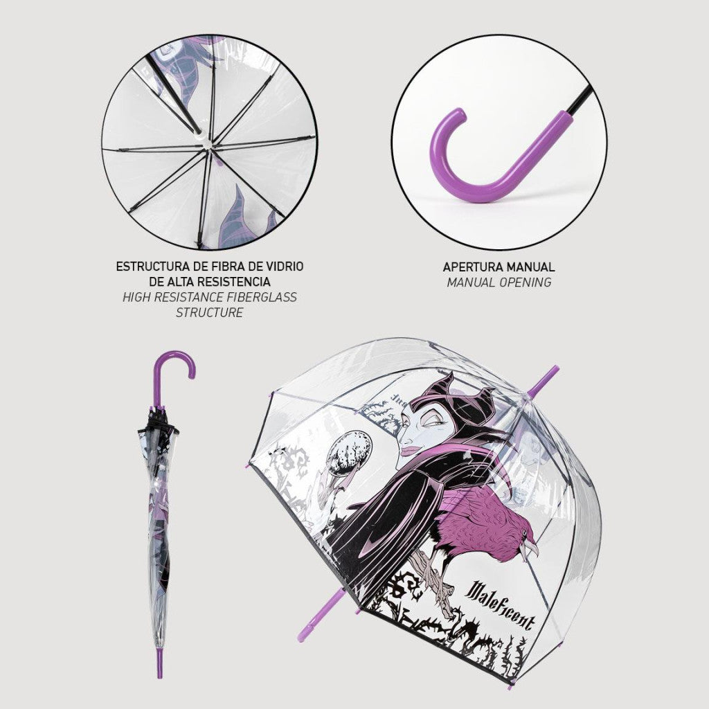 Disney Villains La Belle au bois dormant Parapluie Transparent Enfant – 86 cm