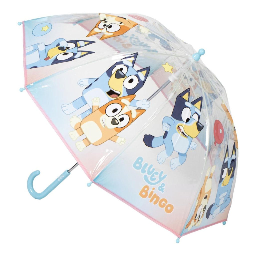 Bluey Bingo Transparenter Kinderregenschirm für Kinder – 71 cm