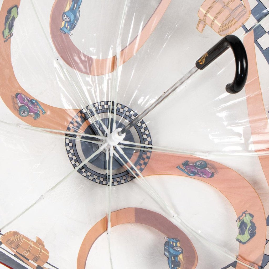 Hot Wheels Race Kinders Transparenter Kinderregenschirm für Kinder – 71 cm