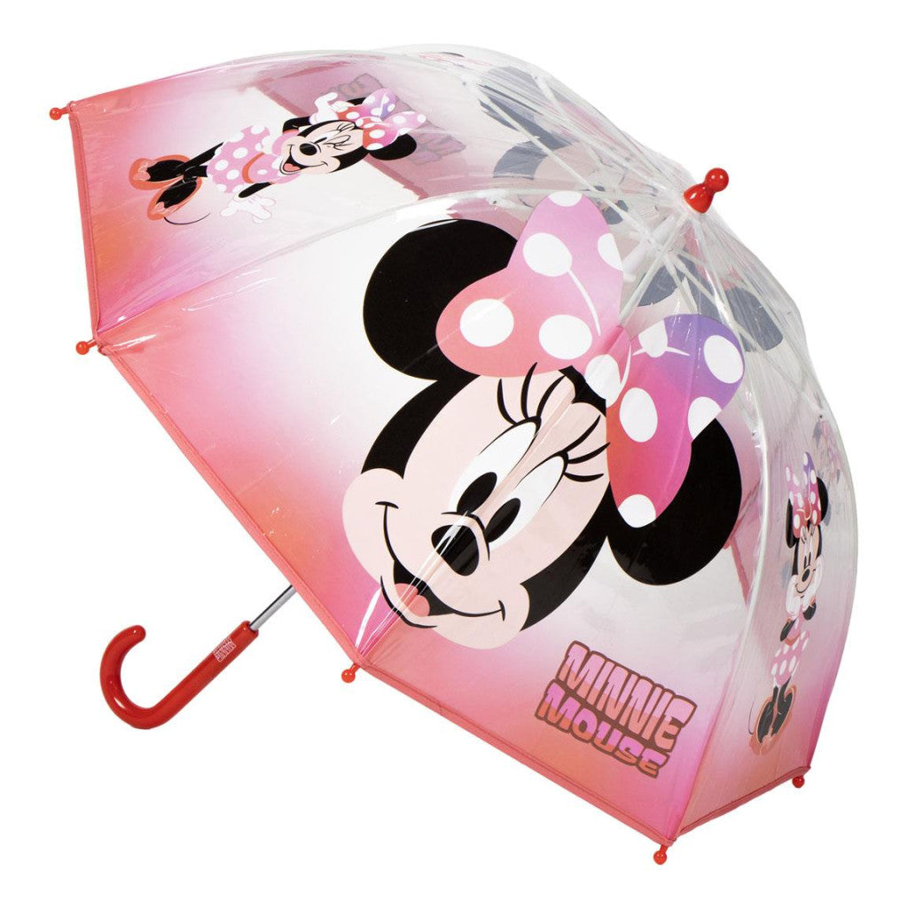 Disney Minnie Cheerful Transparent Kids Umbrella - 71 cm