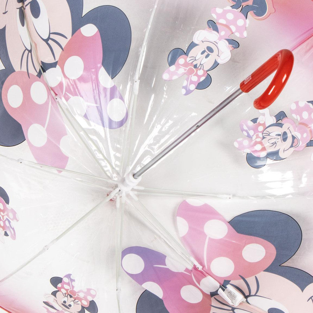 Disney Minnie Cheerful Transparent Kids Umbrella - 71 cm