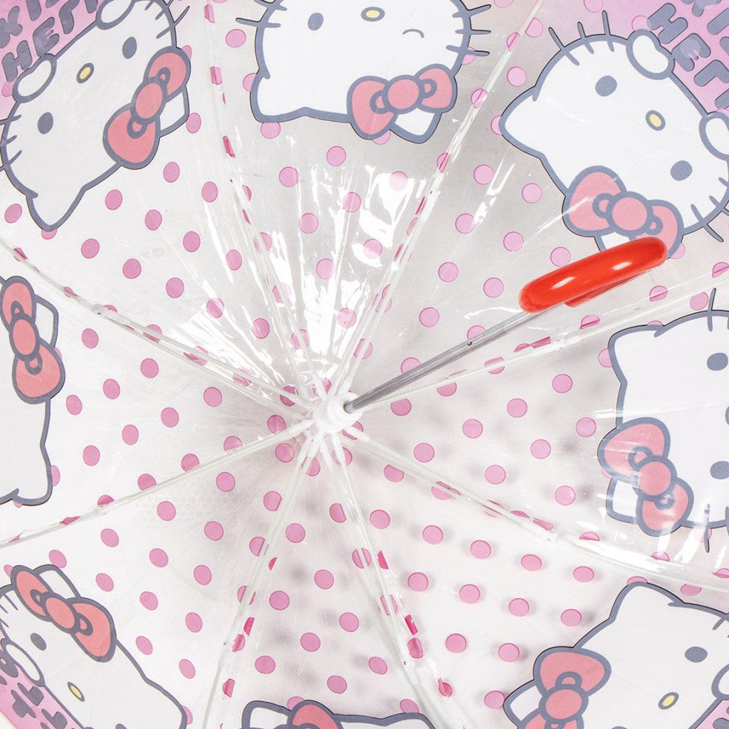 Hello Kitty Dots Parapluie transparent pour enfants – 71 cm