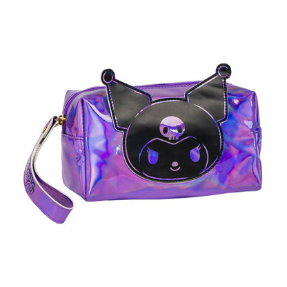 Trousse de toilette holographique Hello Kitty Kuromi pour enfants – 18 x 11 cm