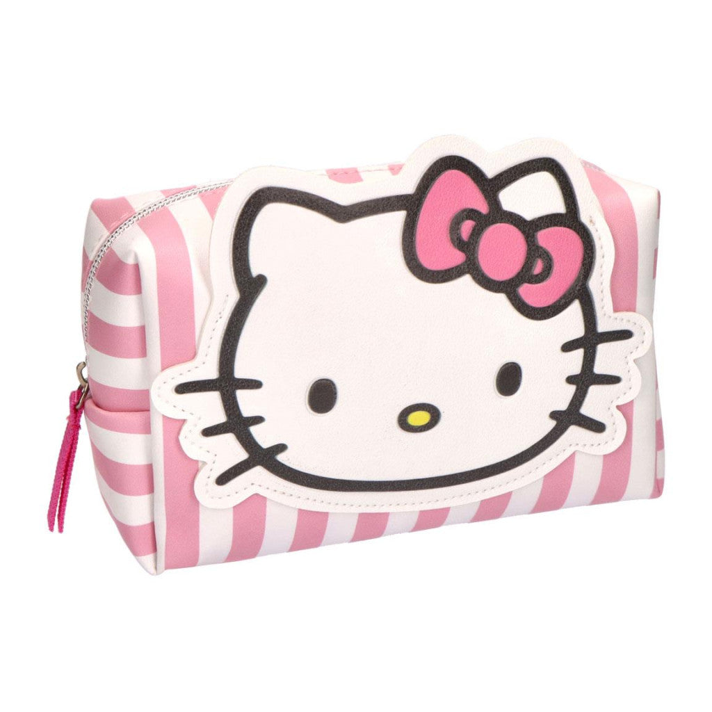 Hello Kitty Striped Kulturbeutel für Kinder – 18 x 10 cm