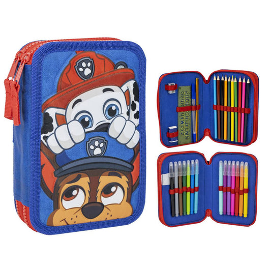 Paw Patrol, trousse double compartiment pour enfants – 12,5 x 19,5 x 4,5 cm