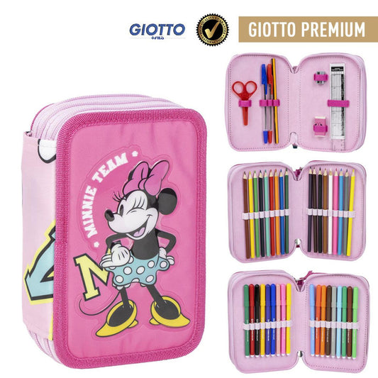 Disney Minnie Team Giotto Pencil Case for Kids - 13 x 20 x 7 cm