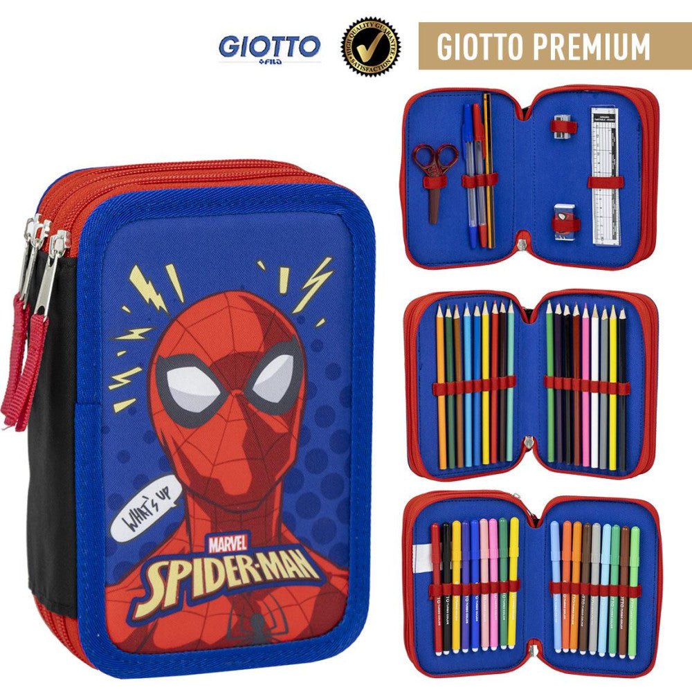 Spiderman What's Up Giotto Federmäppchen für Kinder – 13 x 20 x 7 cm