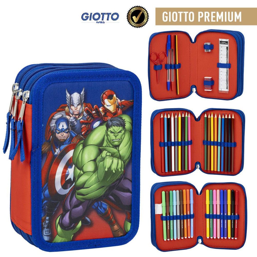 Avengers Team Giotto Federmäppchen für Kinder – 13 x 20 x 7 cm