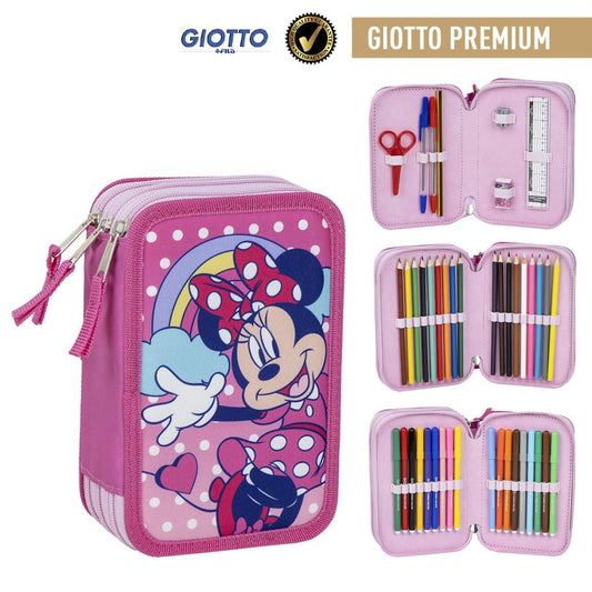 Disney Minnie Dots Giotto Pencil Case for Kids - 13 x 20 x 7 cm