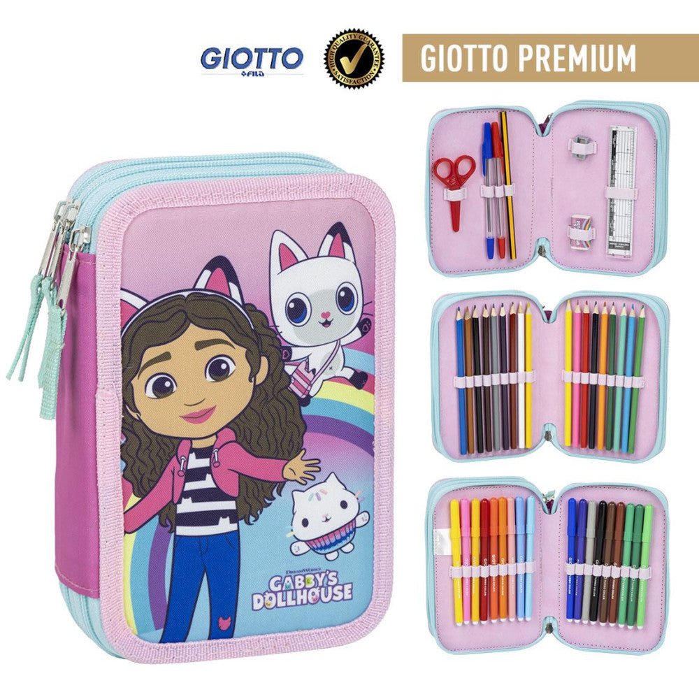 Gabby's Dollhouse Rainbow Giotto Federmäppchen für Kinder – 13 x 20 x 7 cm