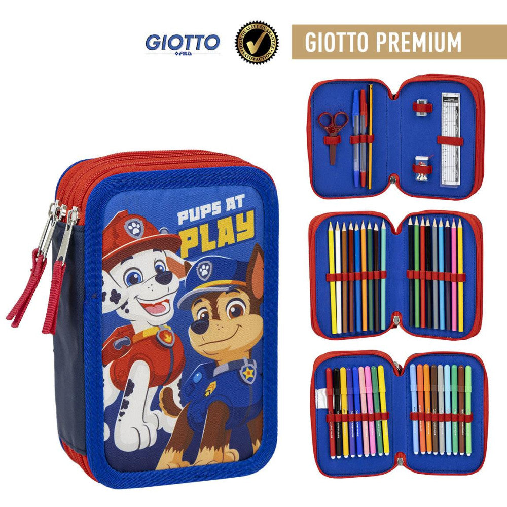 Paw Patrol Pups at Play Giotto Pencil Case for Kids – 12.5 x 19.5 x 6.5 cm