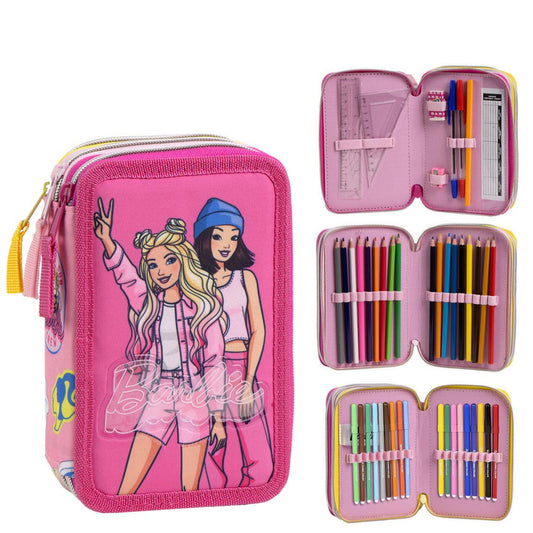 Barbie Bestie Vibes Giotto Pencil Case for Kids – 13 x 20 cm