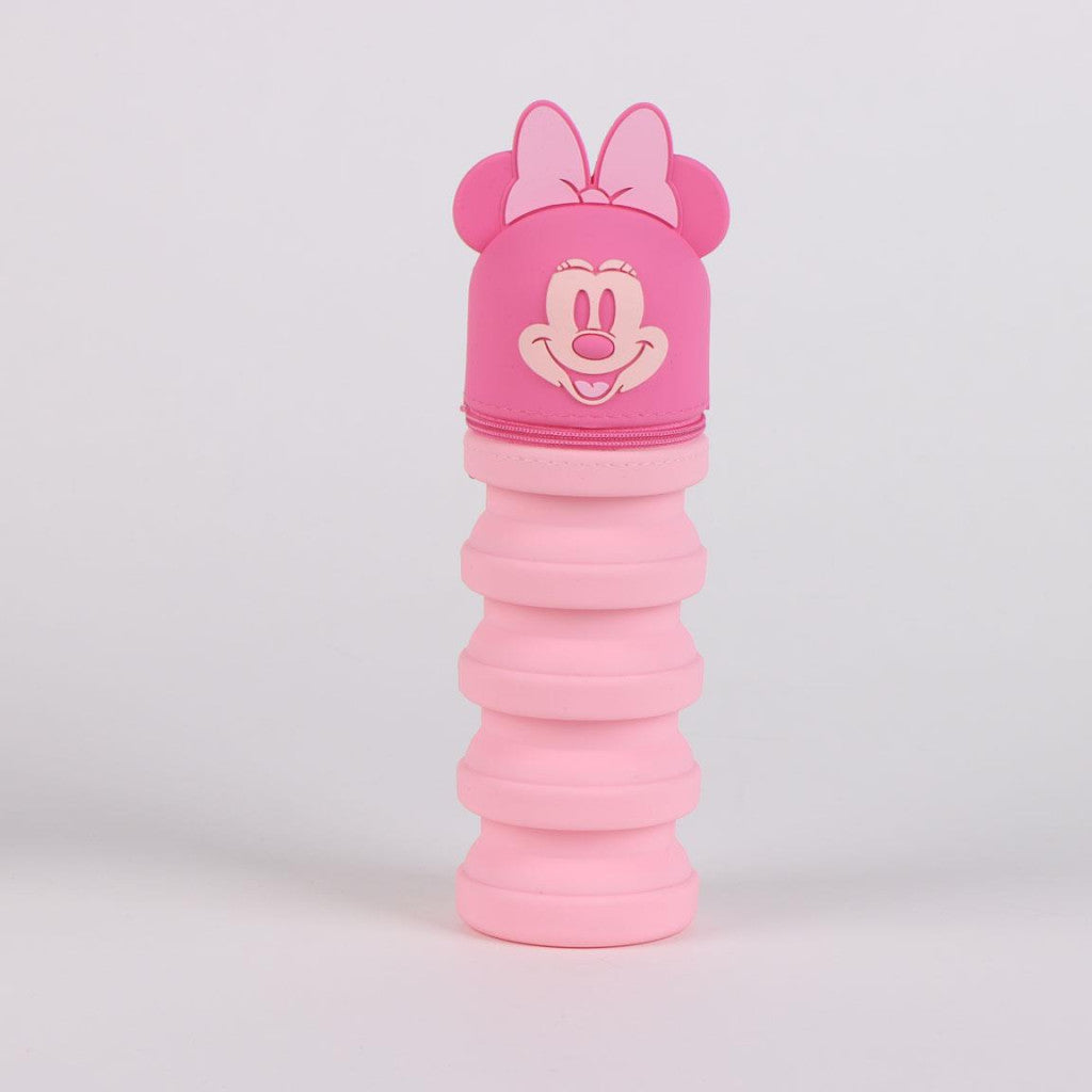 Trousse d'école 3D Disney Minnie Rose clair pour enfants – 7 x 16 cm