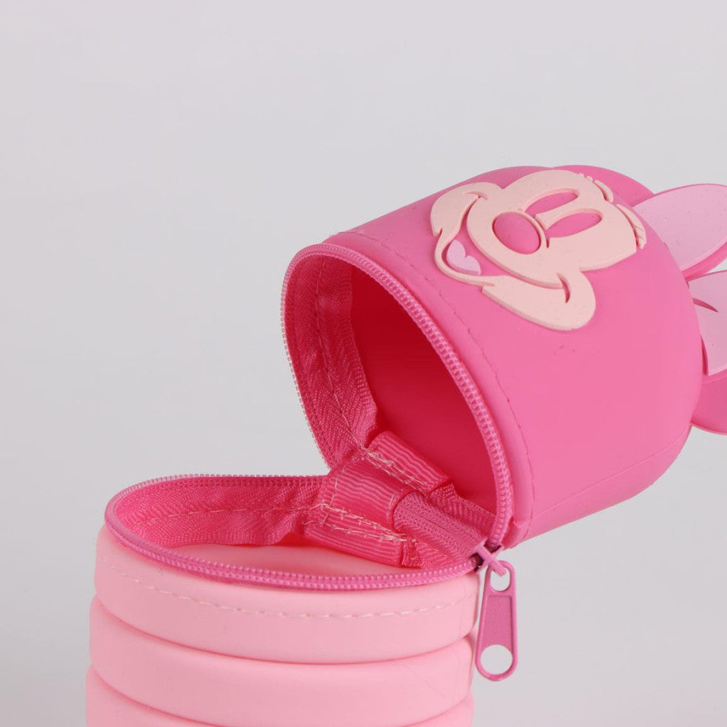 Trousse d'école 3D Disney Minnie Rose clair pour enfants – 7 x 16 cm
